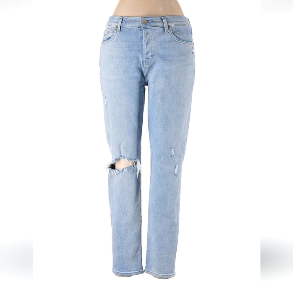 7 For All Mankind High Rise Luxe Vintage Jeans Distressed 31